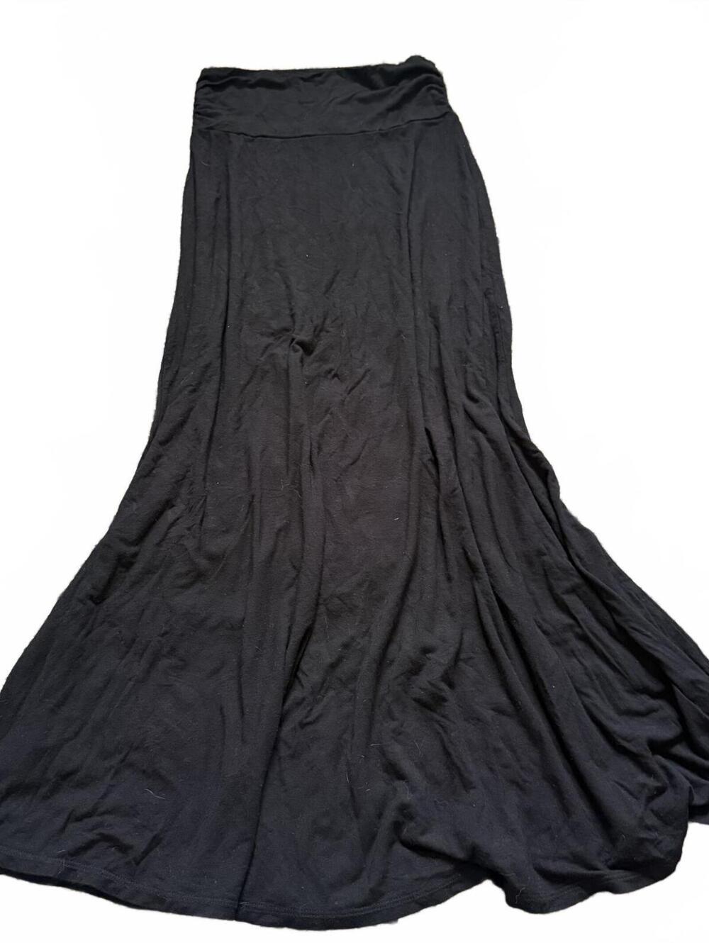 Robeau Black Maxi Mermaid Skirt Womens Size small Flowy Stretch Goth Boho